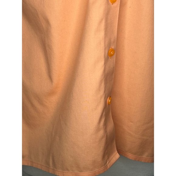 Chicos, orange button front blouse size 0/US4XS  no iron long sleeve - Picture 10 of 14